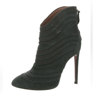 Alaïa Suede Ankle Boots. Green. Size 7/IT 37 Good condition.